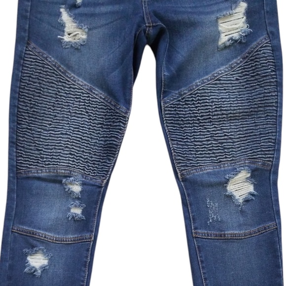 Judy Blue Women's Stretchy Distressed Moto‎ Ankle Skinny Jeans Size 28 - Picture 7 of 13